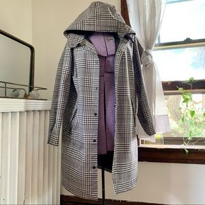 H&M Houndstooth Raincoat 🌧 🏁 sz XS
